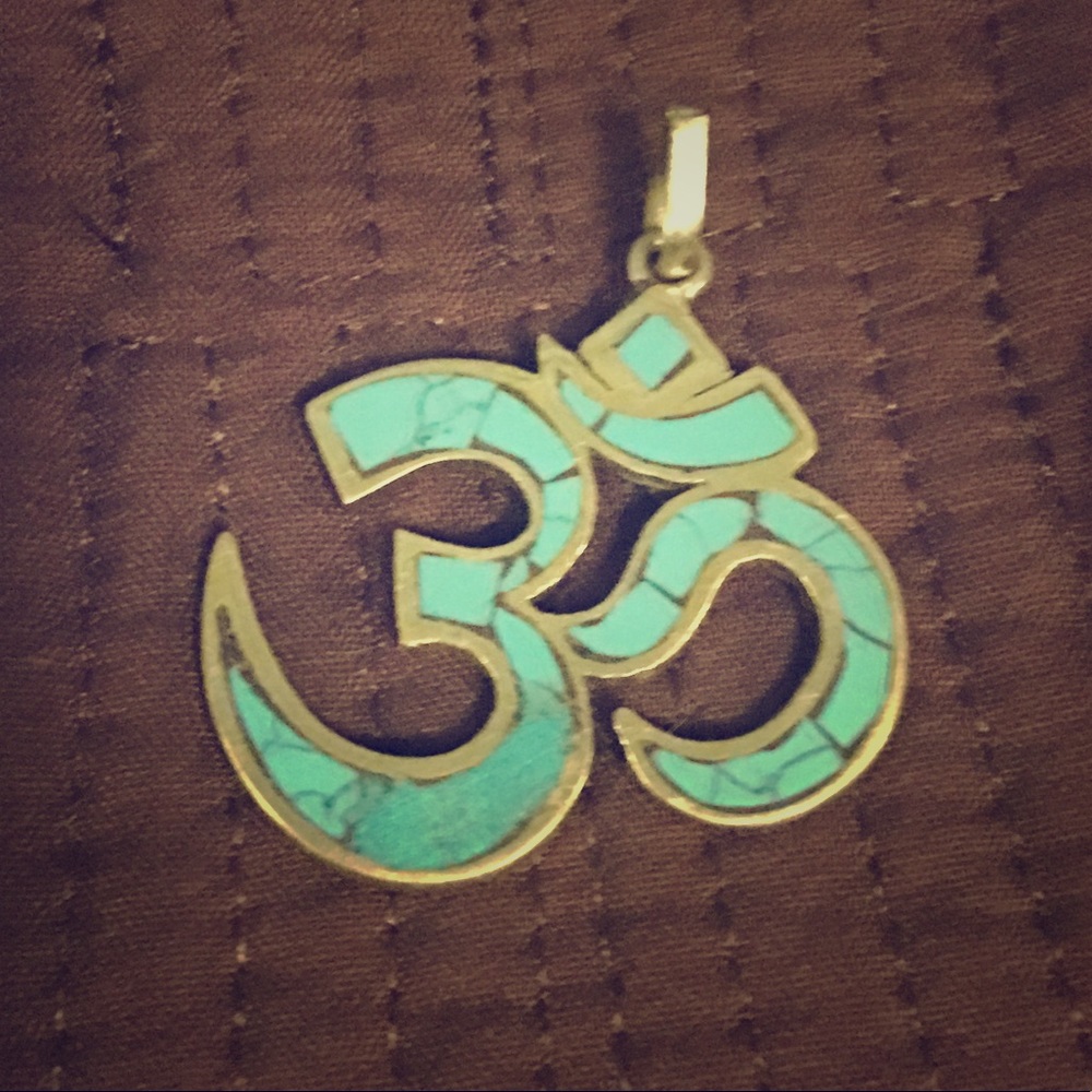 Turquoise Tibetan Om Pendant